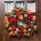 Northlight Artificial Floral and Pinecone Fall Harvest Wreath - 22" - Orange and Burgundy